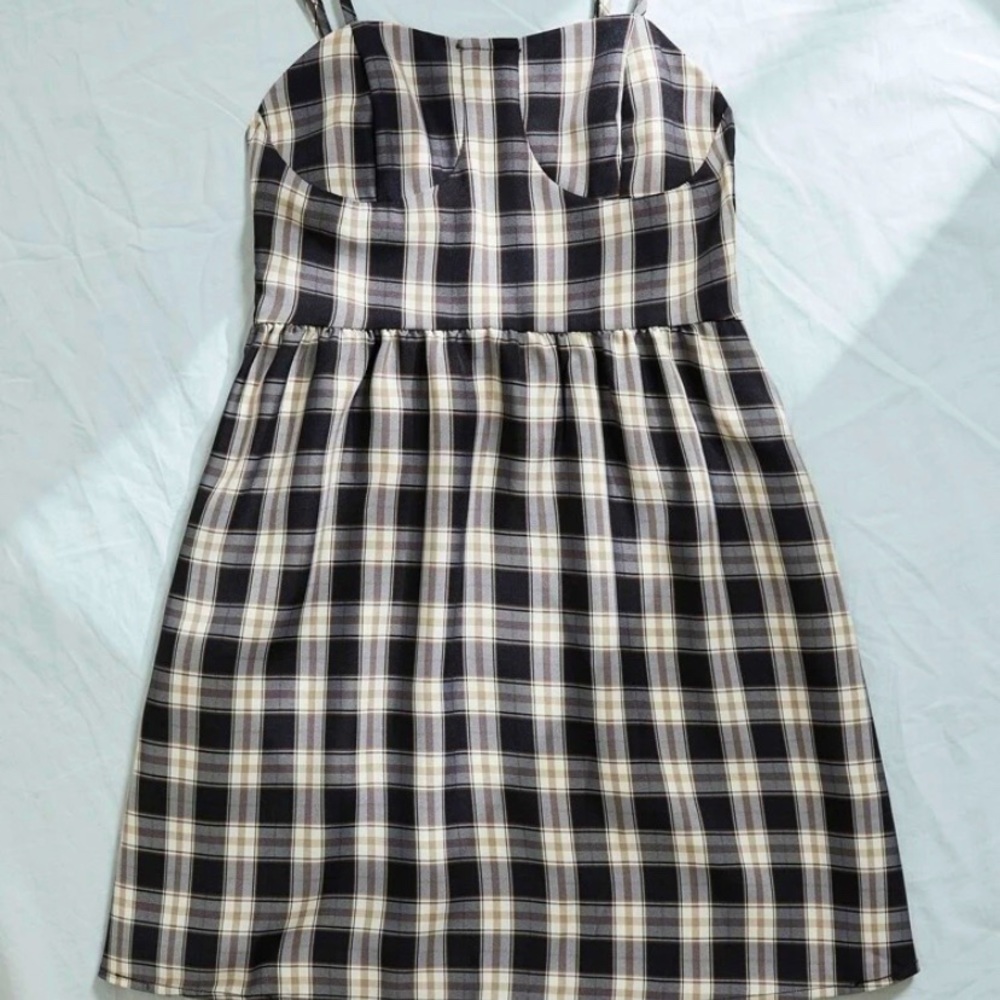 Plaid Bustier Cami Dress! NEVER WORN!